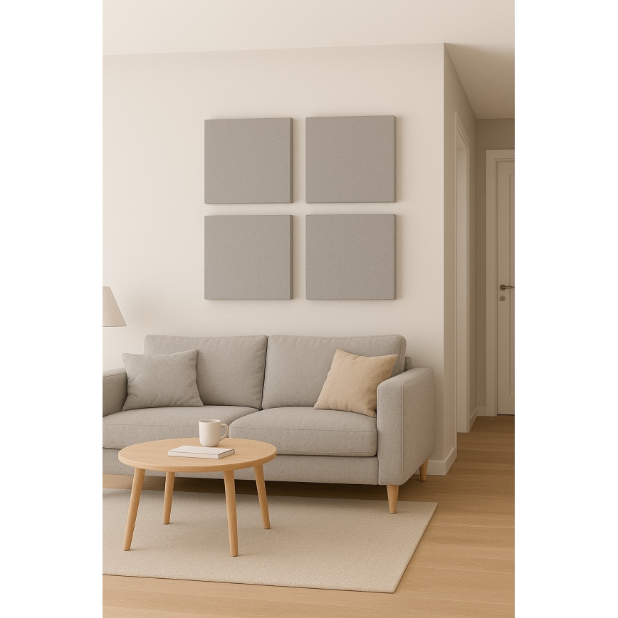 Painel acústico SILENCE 58x58 cm cinzento