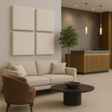 Painel acústico SILENCE 58x58 cm creme