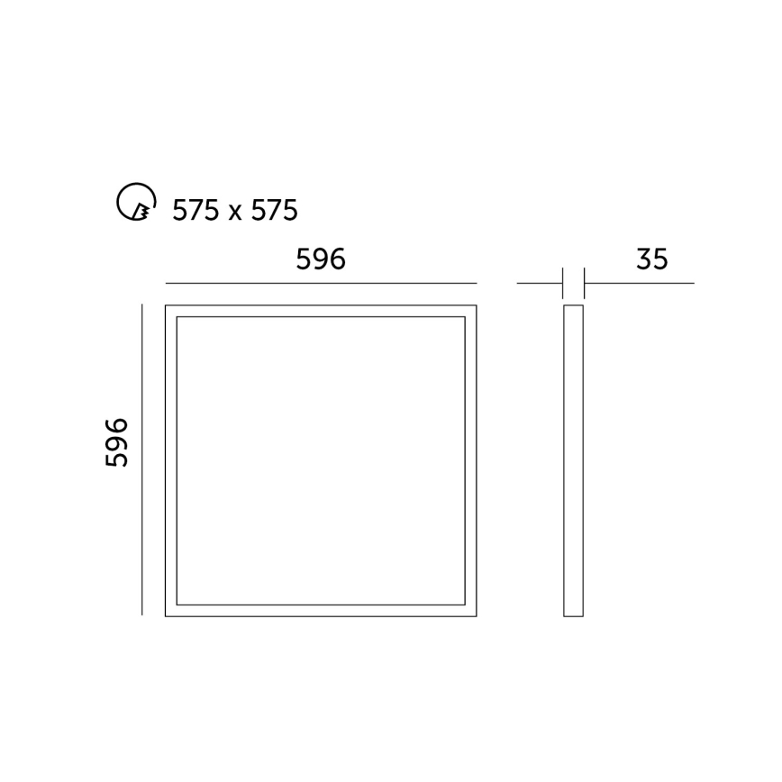 Painel de encastrar LED LED/40W/230V 4000K 60x60 cm