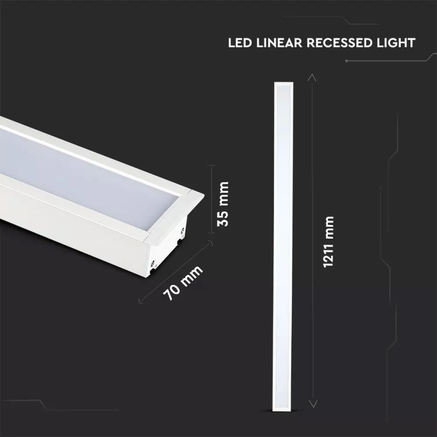 Painel de encastrar LED SAMSUNG CHIP LED/40W/230V branco