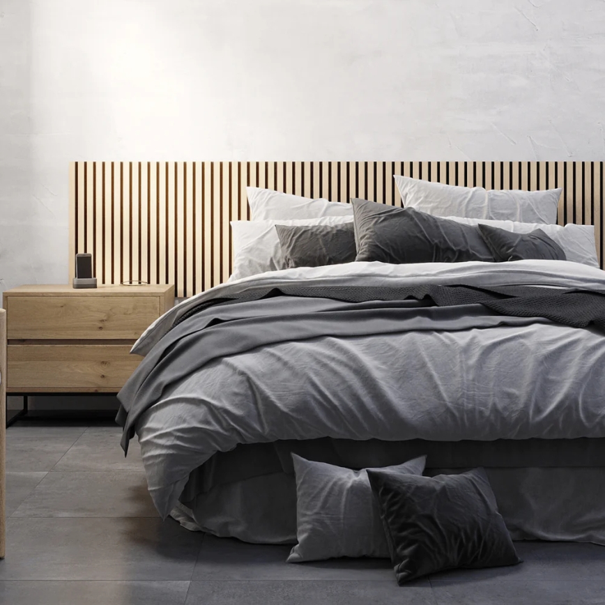 Painel de revestimento acústico VASALUND 240 x 52 cm, carvalho