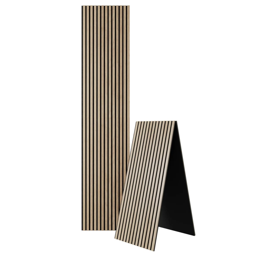 Painel de revestimento acústico VASALUND 240 x 52 cm, carvalho