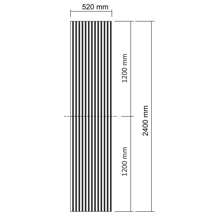 Painel de revestimento acústico VASALUND 240 x 52 cm, carvalho