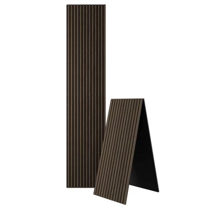 Painel de revestimento acústico VASALUND 240x52 cm — nogueira