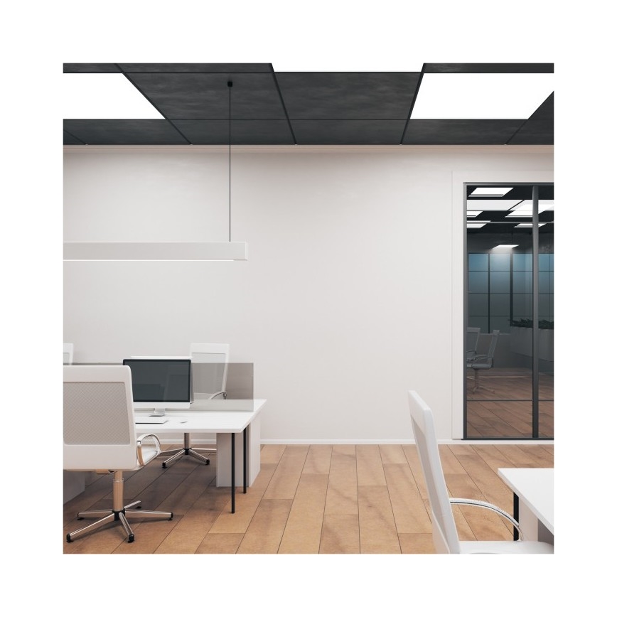 Painel integrado LED BRISBANE LED/36W/230V 4000K 59,5x59,5 cm preto