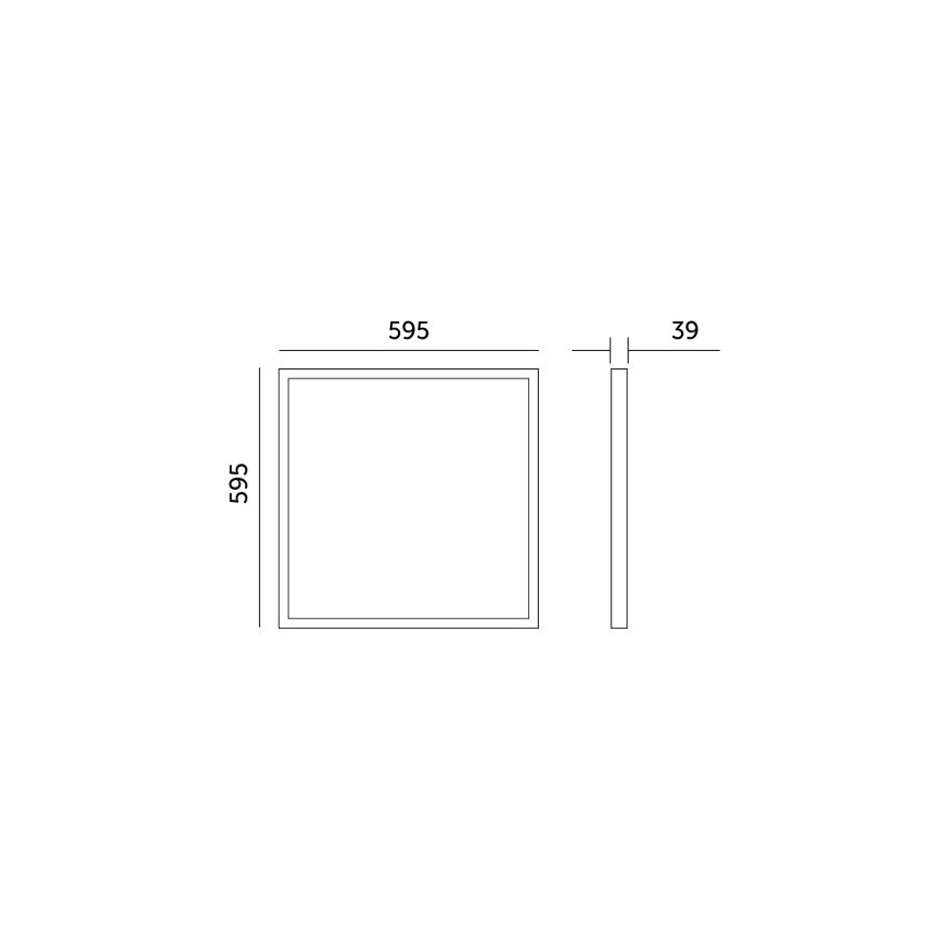 Painel integrado LED BRISBANE LED/36W/230V 4000K 59,5x59,5 cm preto