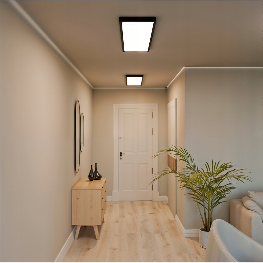 Painel LED de sobrepor LED/60W/230V 30x120 cm preto