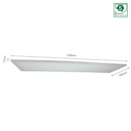 Painel LED de Embutir ALGINE DUO 2 em 1 LED/30W/230V 120x30 cm