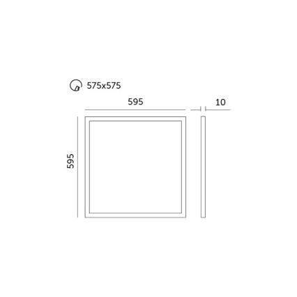 Painel LED de Teto Embutido BALIS LED/40W/230V 4000K 59,5x59,5 cm