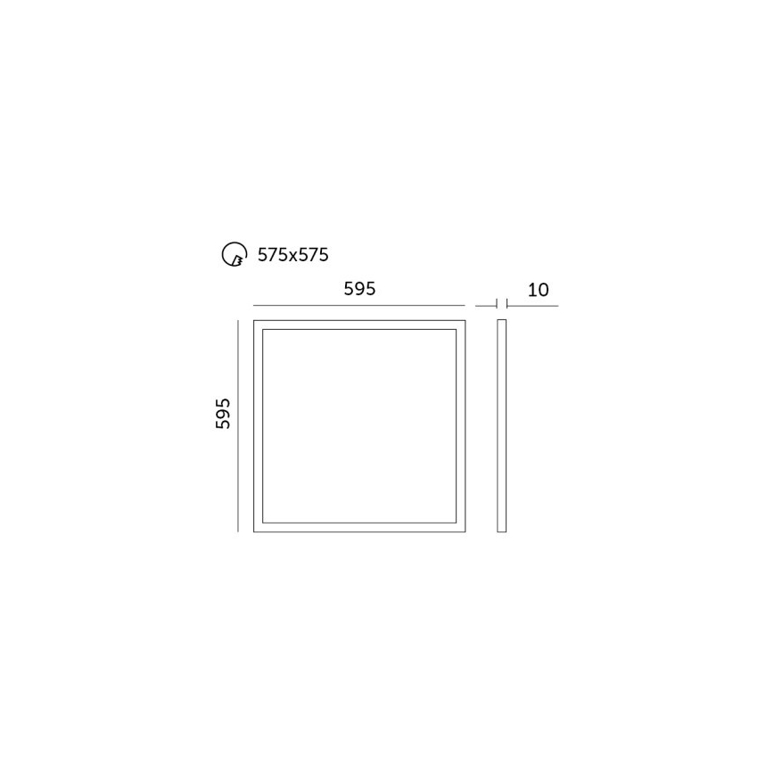 Painel LED de Teto Embutido BALIS LED/40W/230V 4000K 59,5x59,5 cm