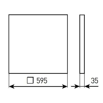 LED Painel de teto embutido regulável para casa de banho STELLA LED/28/32/36/40W/230V 59,5x59,5 cm CRI 90 IP44 branco
