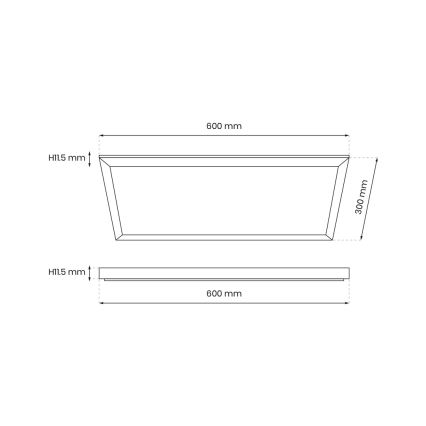 Painel LED LED/24W/230V 4000K