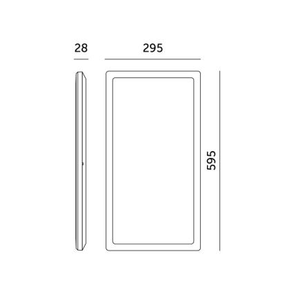 Painel LED de Sobrepor NIVERA LED/32W/230V IP54 3000/4000/6000K 29,5x59,5 cm branco