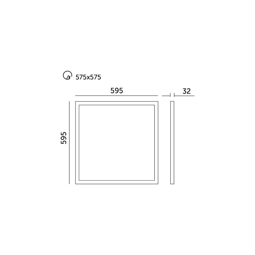 Painel LED para teto embutido DAVRO LED/40W/230V 4000K 59,5x59,5 cm branco