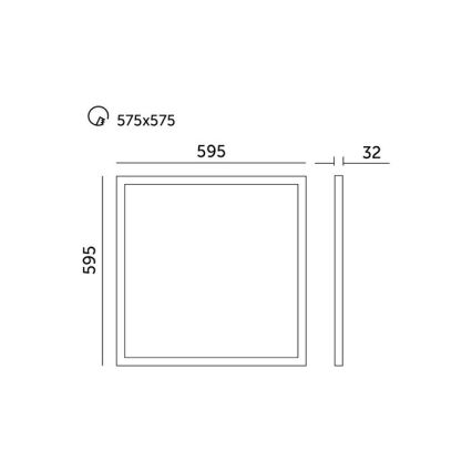 Painel LED para teto rebaixado DAVRO LED/40W/230V 4000K UGR19 59,5x59,5 cm branco