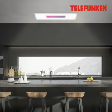 Painel LED RGBW dimerizável/20W/230V 3000-6500K 25x100 cm prateado + controlo remoto