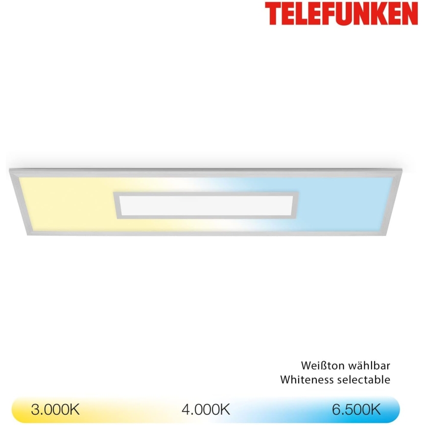 Painel LED RGBW dimerizável/20W/230V 3000-6500K 25x100 cm prateado + controlo remoto