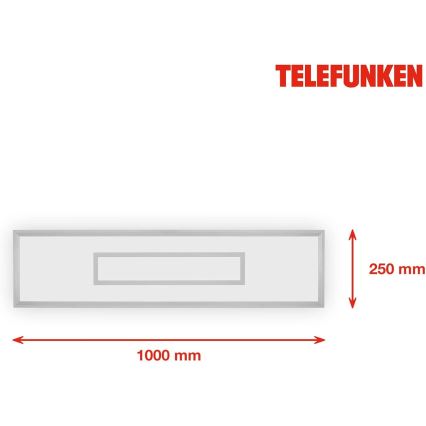 Painel LED RGBW dimerizável/20W/230V 3000-6500K 25x100 cm prateado + controlo remoto