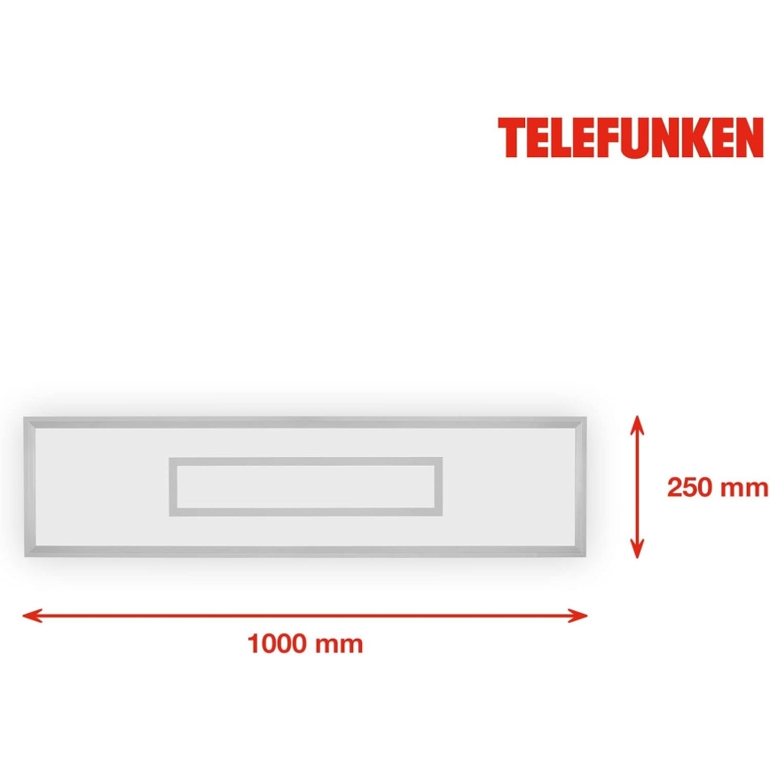 Painel LED RGBW dimerizável/20W/230V 3000-6500K 25x100 cm prateado + controlo remoto