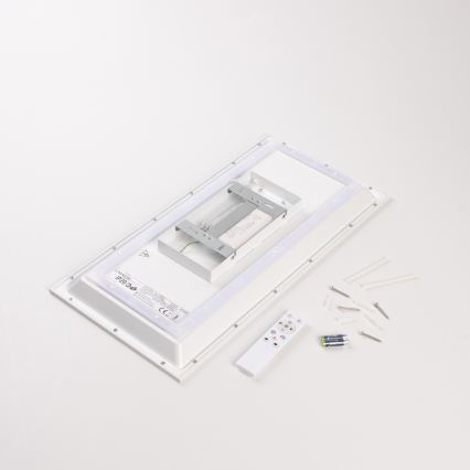 Painel LED RGBW dimerizável sobreposto LED/22W/230V 2700-6500K 29,5x59,5 cm + controlo remoto