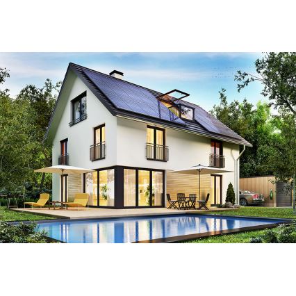 Painel solar fotovoltaico JA SOLAR 380Wp armação preta IP68 Half Cut- palete 31 unid.