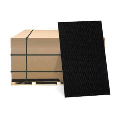 Painel solar fotovoltaico JA SOLAR 390Wp totalmente em preto IP68 Meio Corte - palete 36 pcs