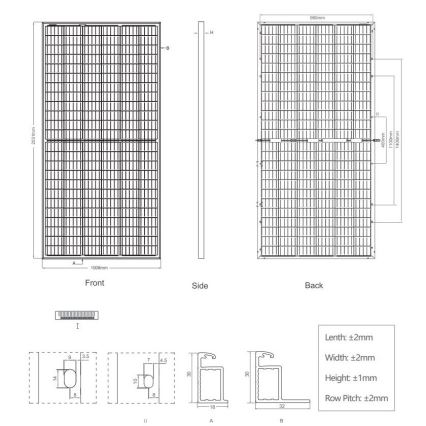 Painel solar fotovoltaico JINKO 405Wp IP67 bifacial - palete com 27 unidades