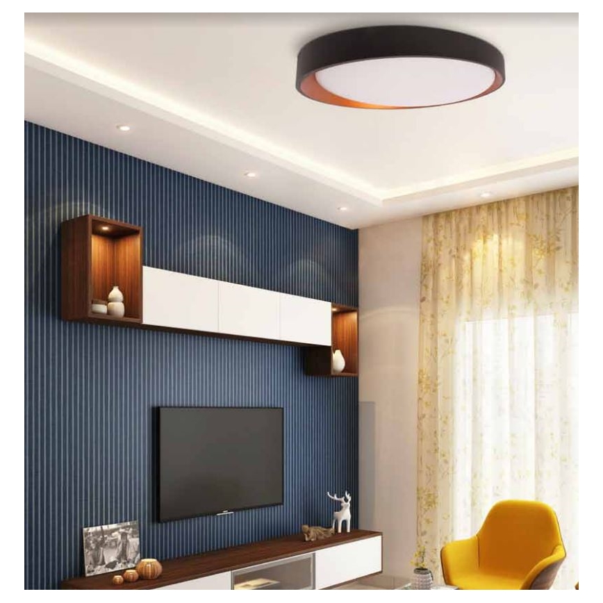 Iluminação de teto LED ADEL LED/40W/230V ø 50 cm preta