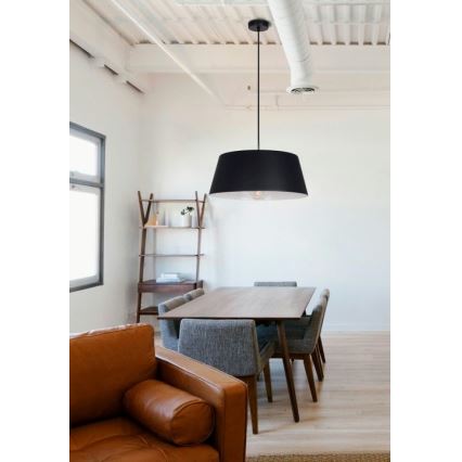 Candelabro suspenso FIONA 1xE27/60W/230V ø 48 cm preto
