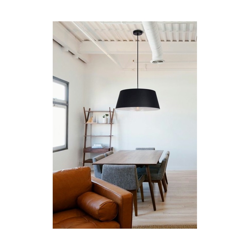 Candelabro suspenso FIONA 1xE27/60W/230V ø 48 cm preto