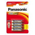Panasonic - 4 unid. Pilha alcalina AAA Pro Power 1,5V 1200 mAh