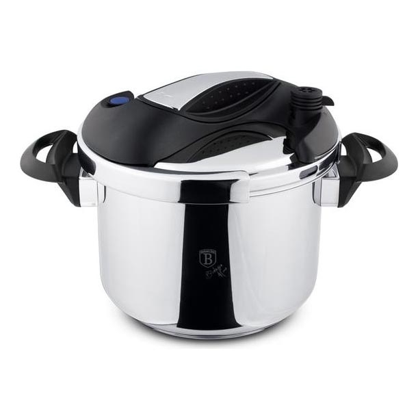 Panela de pressão TURBO 6 l inox/preto