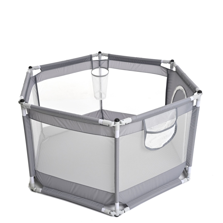 Parque de jogos cinza 120 cm