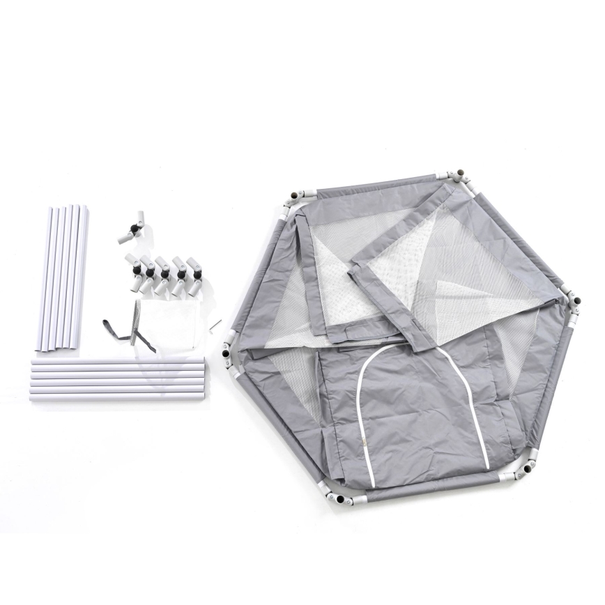 Parque de jogos cinza 120 cm