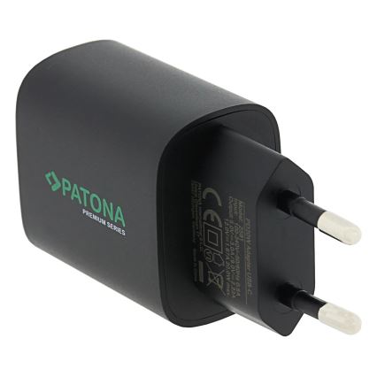 PATONA - Adaptador de carregamento USB-C Power delivery 20W/230V preto