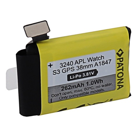 PATONA - Bateria Apple Watch 3 GPS 262mAh A1847 38 mm