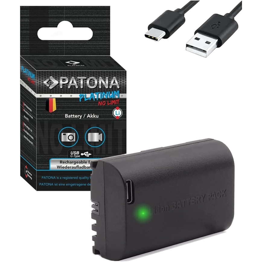 PATONA - Bateria Canon LP-E6NH 2600mAh Li-Ion Platinum USB-C