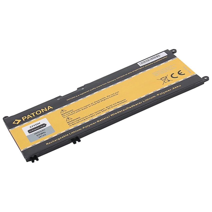 PATONA - Bateria DELL Inspiron 13/15/17 G3 3600mAh Li-Pol 15,2V 33YDH
