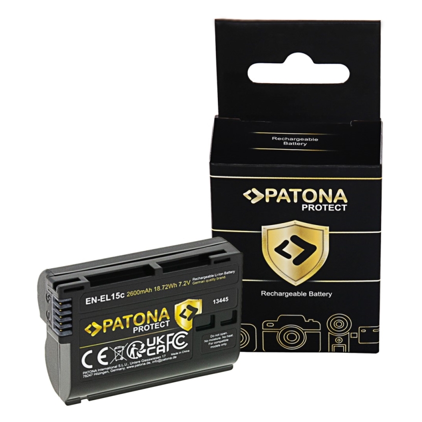 PATONA - Bateria Nikon EN-EL15C 2600mAh Li-Ion Protect