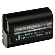 PATONA - Bateria Panasonic DMW-BLK22 2400mAh Li-Ion Platinum USB-C carregamento