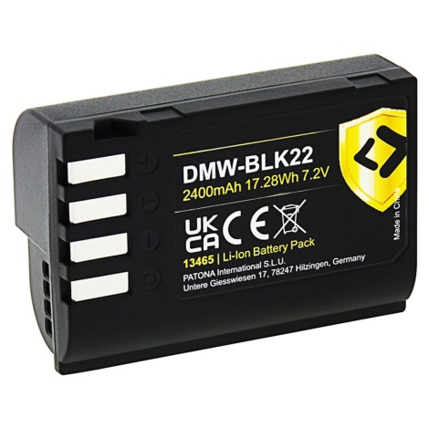 PATONA - Bateria Panasonic DMW-BLK22 2400mAh Li-Ion Protect