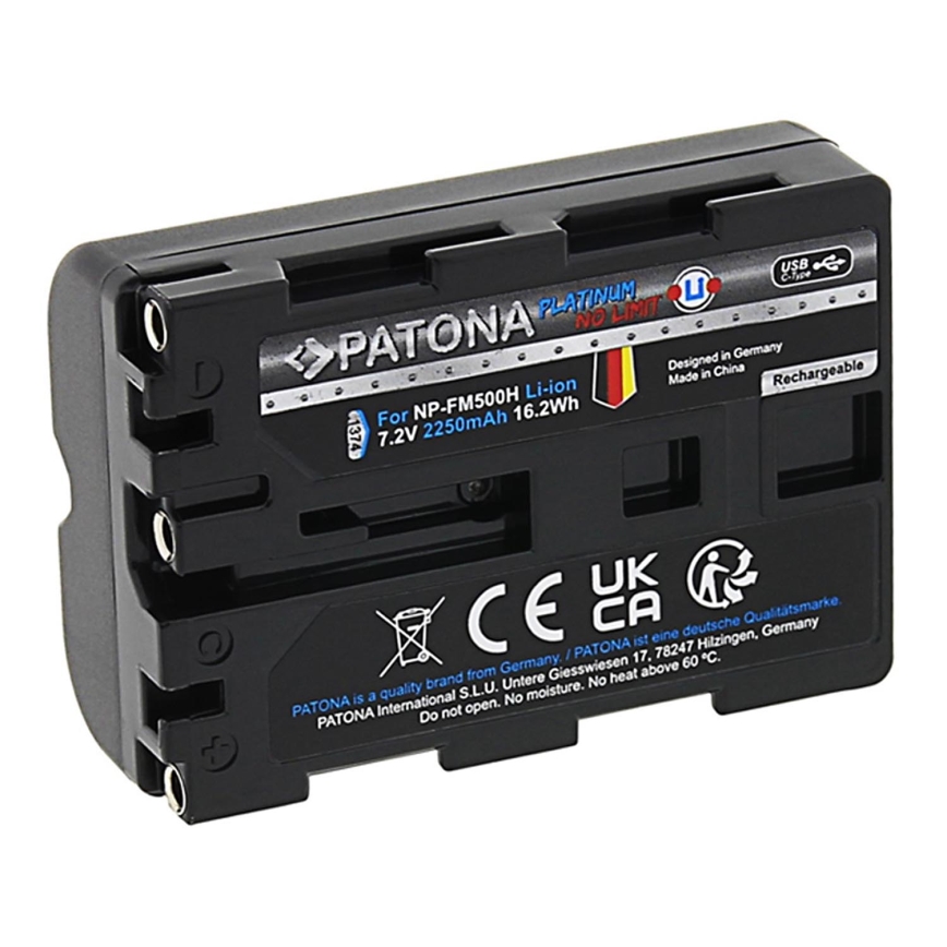 PATONA - Bateria Sony NP-FM500H 2250mAh Li-Ion Platinum USB-C charging