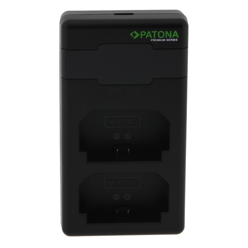 PATONA - Carregador rápido Dual Sony NP-FZ100 + cabo USB-C 0,6m