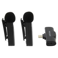 PATONA - CONJUNTO 2x Microfone sem fios com um suporte para iPhones USB-C 5V