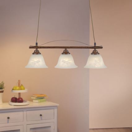 Paul Neuhaus 15243-48 - Candelabro suspenso NELLY 3xE14/40W/230V