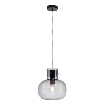 Paul Neuhaus 2003-25 - Candeeiro suspenso SHITAKE 1xE27/10W/230V diâmetro 25 cm fumado