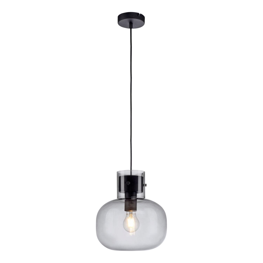 Paul Neuhaus 2003-25 - Candeeiro suspenso SHITAKE 1xE27/10W/230V diâmetro 25 cm fumado