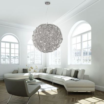 Paul Neuhaus 2019-21 - Lustre suspenso por cabo SAREA 15xG9/40W/230V prateado