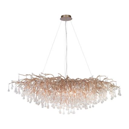Paul Neuhaus 2031-11 - Candeeiro suspenso ICICLE 15xG9/40W/230V 75x150 cm latão