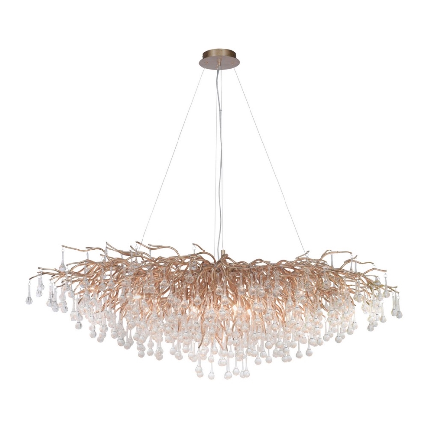 Paul Neuhaus 2031-11 - Candeeiro suspenso ICICLE 15xG9/40W/230V 75x150 cm latão